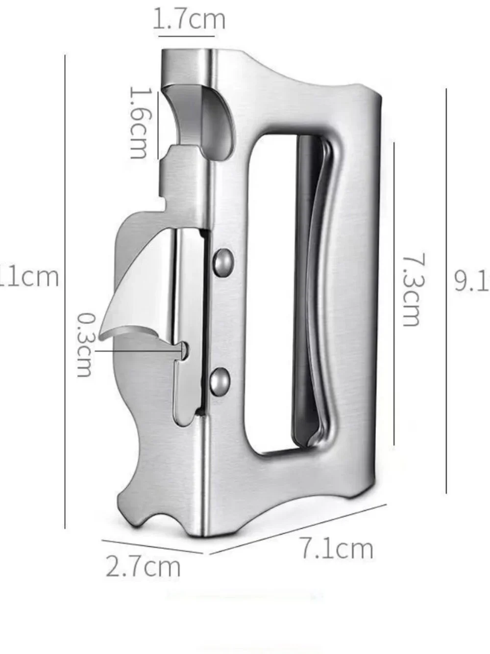 Stainless Steel Heavy-Duty Manual Can Opener with Ergonomic Grip Handle(1 Pack)